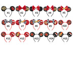 Disney Pixar Cars Kawaii Ear Headbands for Adults Lightning McQueen Hairband Cars on The Road Headwear Girl Bow Hair Accessories