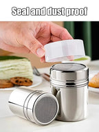 Duster With Cover Cocoa Powder Coffee Stainless Steel Duster Fine Mesh Bucket Seasoning Bottle Home Kitchen