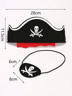 5/10/20pcs Pirate Eye Patches Skeleton Eye Mask Felt One Eye Skeleton Captain Eye Patches for Halloween Pirate Theme Party Decor