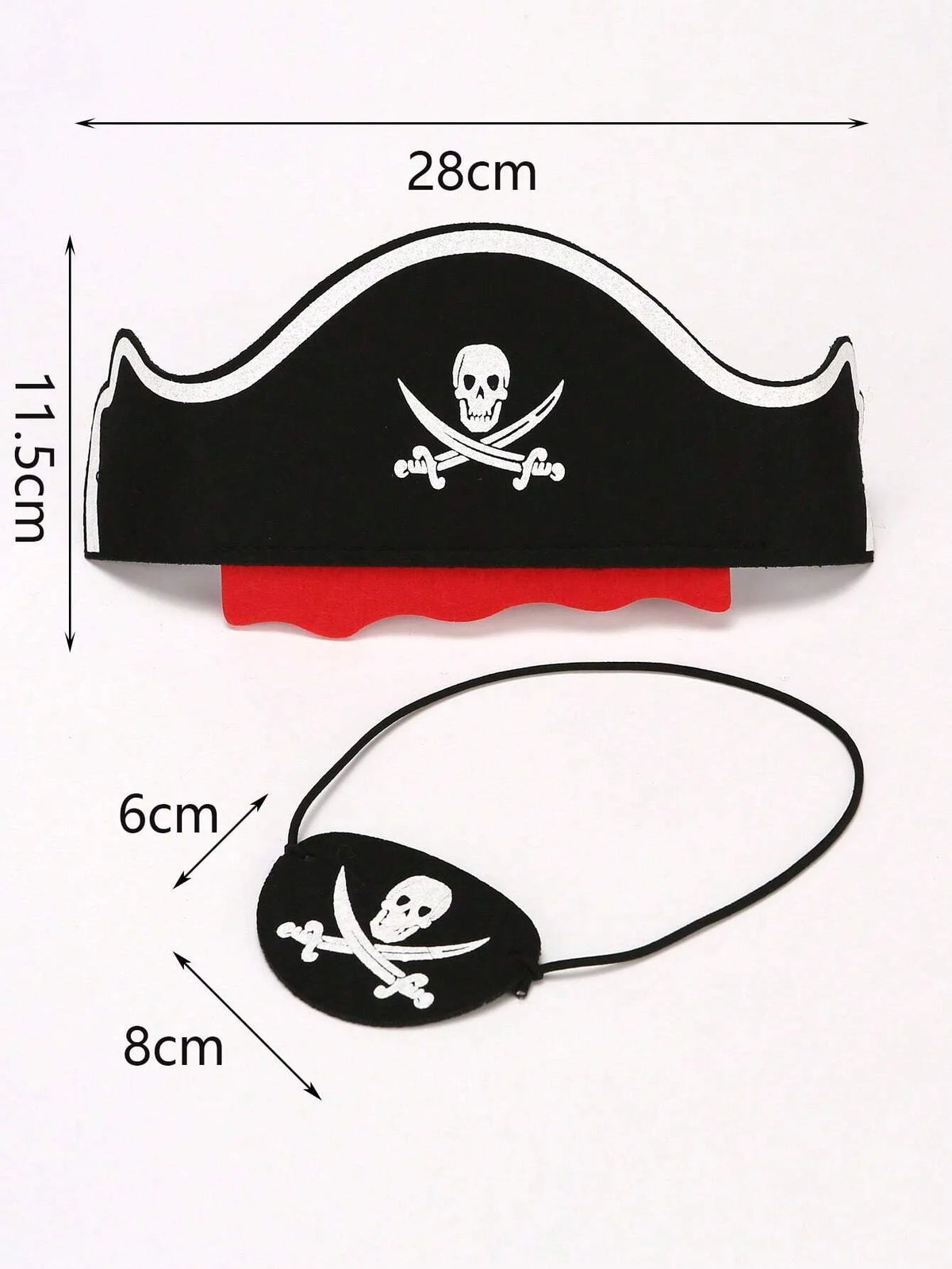 5/10/20pcs Pirate Eye Patches Skeleton Eye Mask Felt One Eye Skeleton Captain Eye Patches for Halloween Pirate Theme Party Decor