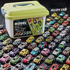 30 - 50PCS Mini Alloy Cars Model Set with Storage Box Diecast Pull-Back Vehicle Toys for Boys, Gift for Christmas, Birthday Gift
