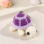 New Cute Turtle Keychain Handmade Mini Knit Turtle Pendant Crochet Bag Charm Backpack Hanging Creative Plush Toy Kids Gifts