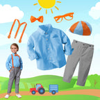 Toddler Boy Outfits Baby Halloween Birthday Suits Kids Clothes Suspender Dress Gentleman Photography Infant Party Gift Set