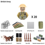 40/set World War II military building blocks National army soldier Character weapon assembly building block Children's toy gifts