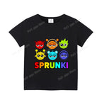 Sprunkis T-shirts Cartoon Oren Wenda Outdoor Clothes Short Sleeve Summer Cute Base Top Funny Birthday Gift