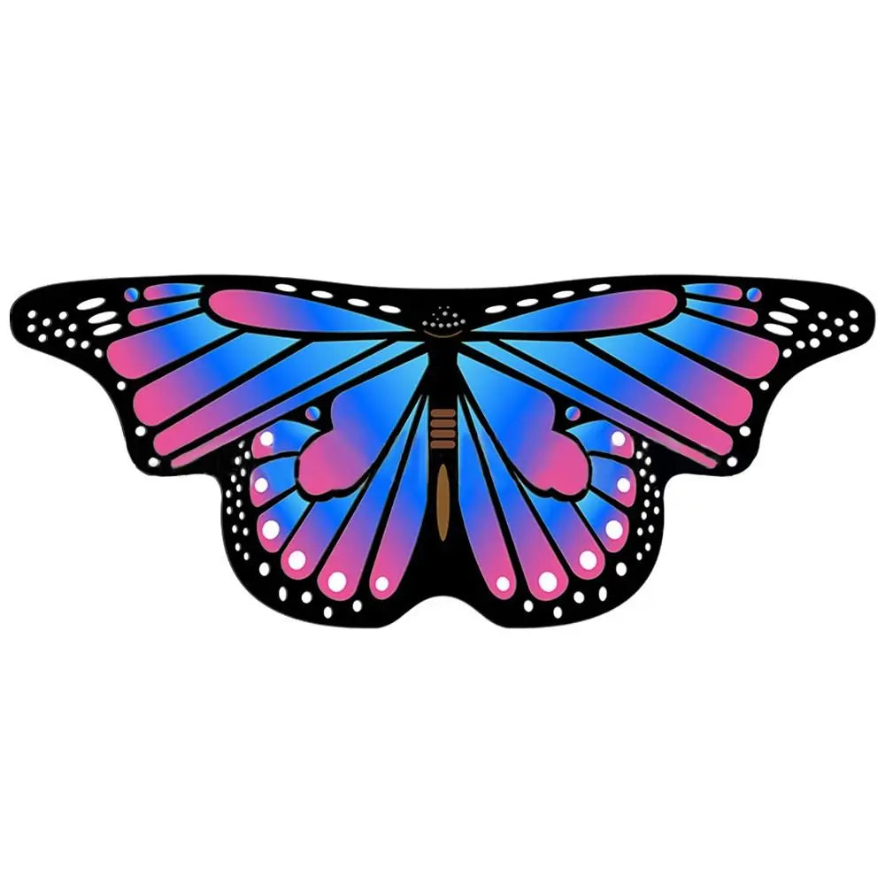Kids Butterfly Wings Cape Girls Fairy Shawl Pixie Cloak Fancy Colorful Dress Costume Gift  Party & Holiday DIY Decorations