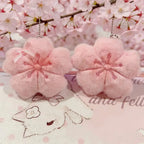 Cherry Blossom Plush Doll Pendant 2026 Pink Flower Keyring Kawaii Car Hanging Decoration for Girls Backpack Ornament