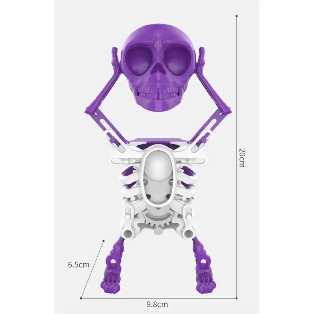 Swinging Skeleton Decor Moving Halloween Ornament Spooky Dancing Bone Figure for Home Office Party Trick Decoration Gift