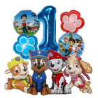 9pcs Cartoon Paw Patrol Dog Chase Balloon Birthday Decoration Number Aluminum Balloons Set Kids Party Supplies Gift Favor Decor