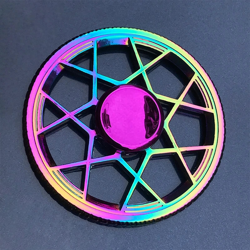 New Metal Rainbow Fidget Spinner Gradient Color R188 Mute Bearing EDC Hand Spinner Fingertip Gyro Anti-Anxiety Adult Toys Gifts