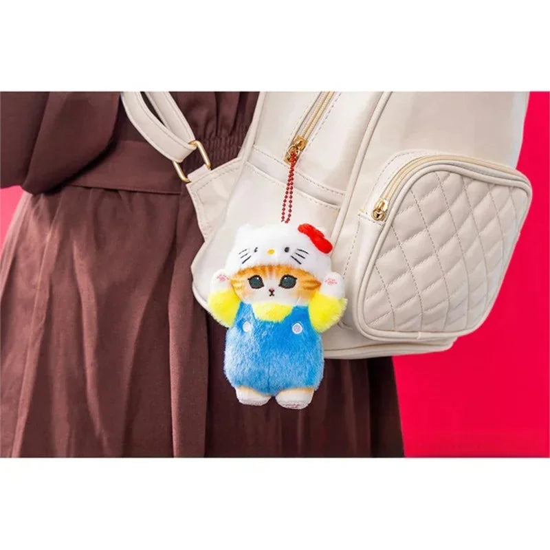 Kawaii Mofusand Cross-Dressing Sanrio Hello Kitty Kuromi Hanyodon Plush Keychain Pendant Anime Plush Backpack Pendant