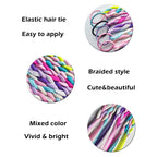 6pcs Kids Ponytail Hair Extensions Rainbow Color Hairpieces with for Kids Girls - Great for Gifts, Holidays