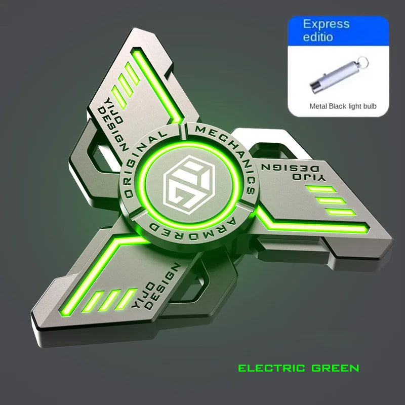 Glow. Metal EDC Fidget Spinner Fidget Toy Stress Relief Pressure Relief. Hand Toy Cool Spinning Top Adult Gift for Boys