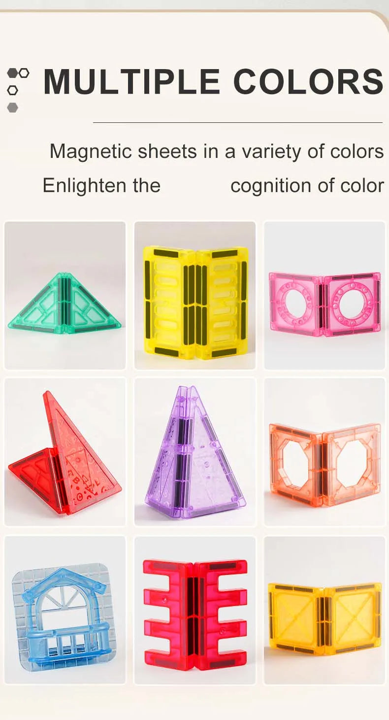Magnetic Tiles for Kids Ages 3-5 4-8 Magnet Toys for 3 4 5 6 7 8+ Year Old Boys Girls Toddlers Magnetic Building Blocks Preschoo