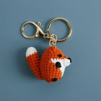 Cute Small Bear Couple Keychains Knitting Cartoon Bear Mini Animal Doll Keyrings Crochet Keychain Wholesale Custom Acceessories