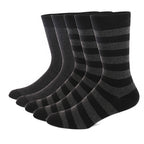 5 Pairs Mens Dress Socks Plus Large Size，High Quality Combed Cotton Crew Socks，Black Cool Argyle Breathable Casual Socks for Men
