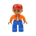 Big Size Figures Building Block Doll Family Farmer Pirate Worker Doctor Policemen Large Brick Compatible Build House Duploes Toy
