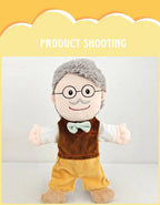 25cm Sweet Family Hand Puppet Dolls Early Education Learning Stuffed Plush Toys Cospaly Hand Finger Puppets for Children Gifts