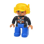 Big Size Figures Building Block Doll Family Farmer Pirate Worker Doctor Policemen Large Brick Compatible Build House Duploes Toy