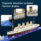 Micro particle building block assembly toy Titanic giant male and female puzzle cruise ship model children's toy
