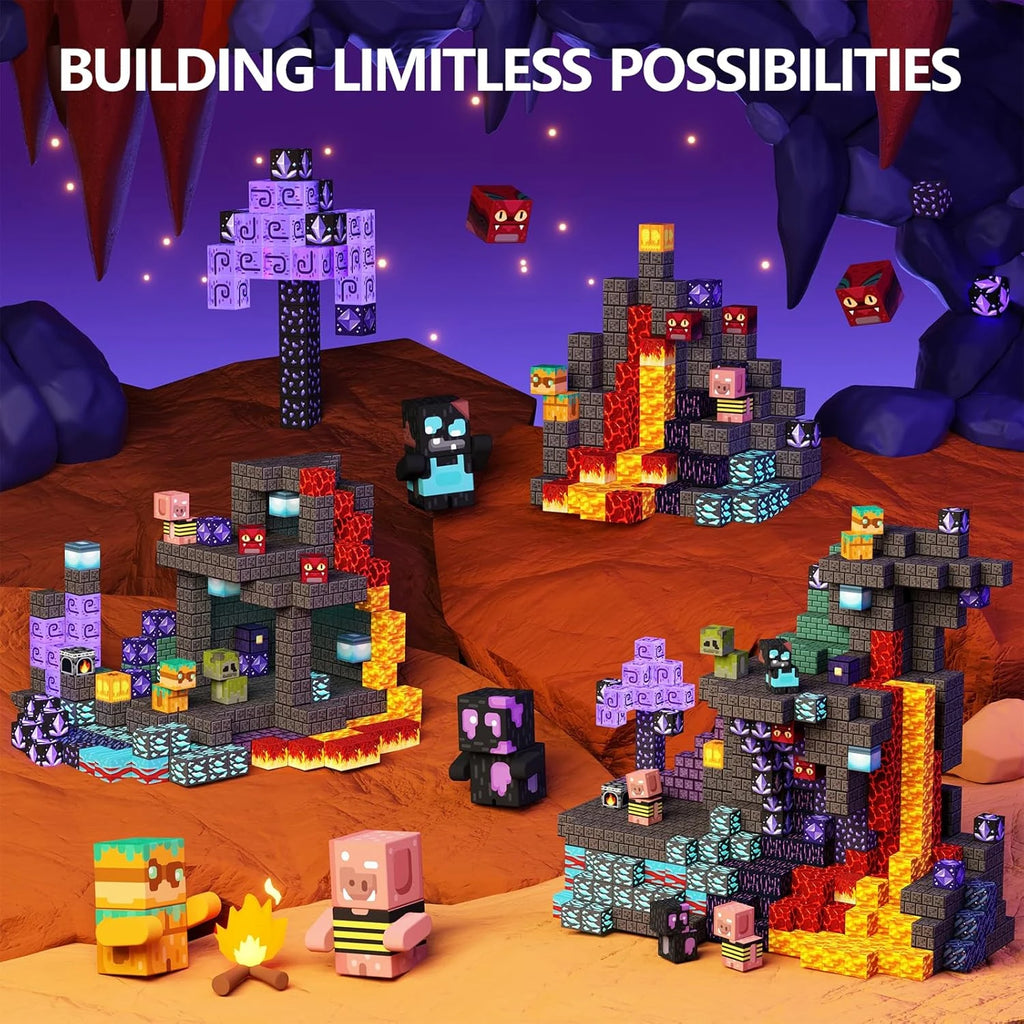 Magnetic Building Blocks Mine World Magnetic Cave World  Brick Cube Toys Set STEM Sensory 2025 Best Gift for Boy Girl Children