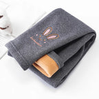 Girl Winter Leggings Fleece-lined Thermal Tights Outdoor Wear Multi-Color Autumn Winter Cute Kids Bottoms Thickened Warm Pants
