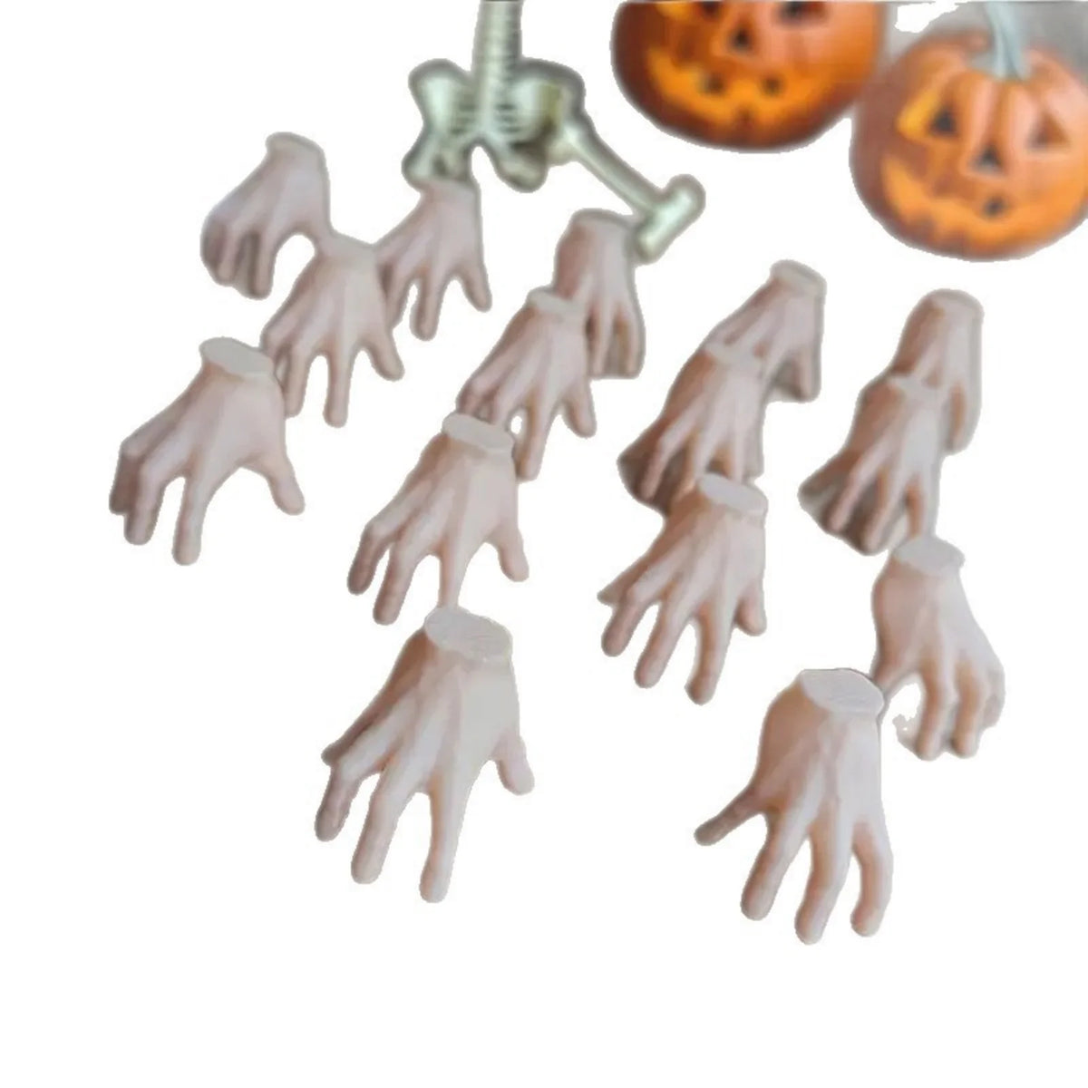 15PCS Halloween Horror Mini Plastic Hands - Fun Halloween Hand Decorations