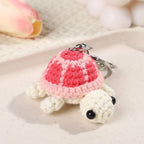 New Cute Turtle Keychain Handmade Mini Knit Turtle Pendant Crochet Bag Charm Backpack Hanging Creative Plush Toy Kids Gifts