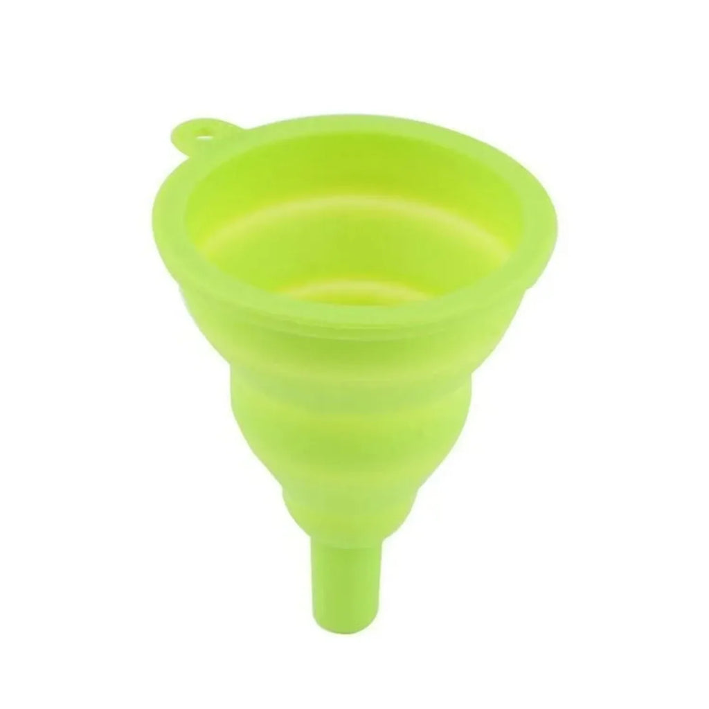 1pc Mini Silicone Foldable Collapsible Funnel, Kitchen Hopper Tool (Random Color)