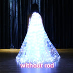 LED Isis Wings Glowing Wings Belly Dance Dress Butterfly Wings Halloween Christmas Party Stage Performance rod for Single Sale