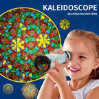 Classic colorful kaleidoscope with three-mirror design, retractable, timeless educational toy