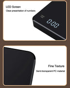 1Set Electronic Coffee Scale with Silicone Pad Digital Coffee Scale with Timer LED Display USB Charging Home Cafe Use Good Gift