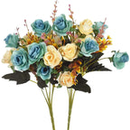 Artificial Flowers Silk Rose Wedding Home Festival Room Decoration Bride Bouquet Diy Scrapbooking Garland Wall Photography Props