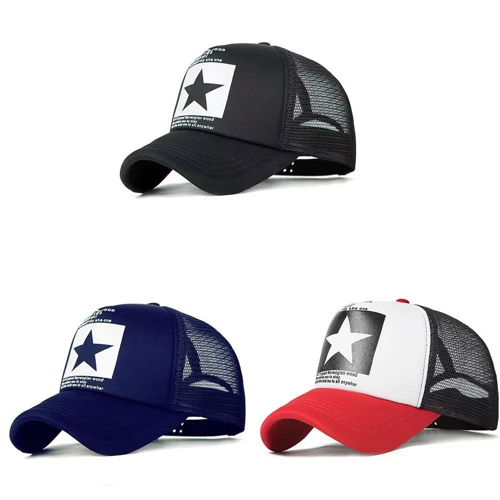 Fashion Mesh Snapback Baseball Cap for Casual Outdoor Comfort