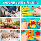 Toddler Montessori Busy Board Activities Education Toys Basic Dress Motor Skills Baby Travel Learning Toys For Christmas Gift