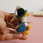 Cute Parrot Series Handmake Crochet Keychain Creative Small Bird Doll Keyring Gifts Knitted Parrot Keychain Custom Accessories