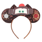 Disney Pixar Cars Kawaii Ear Headbands for Adults Lightning McQueen Hairband Cars on The Road Headwear Girl Bow Hair Accessories