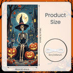 72.83x35.43 Inch Halloween Door Banner Polyester Ghost Hospital Scary Head Scene Decoration Halloween Party Supplies Photography
