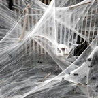 Halloween Decoration White Spider Web Artificial Stretchy Cobweb for Halloween Scary Home Party Scene Props Haunted House Decor