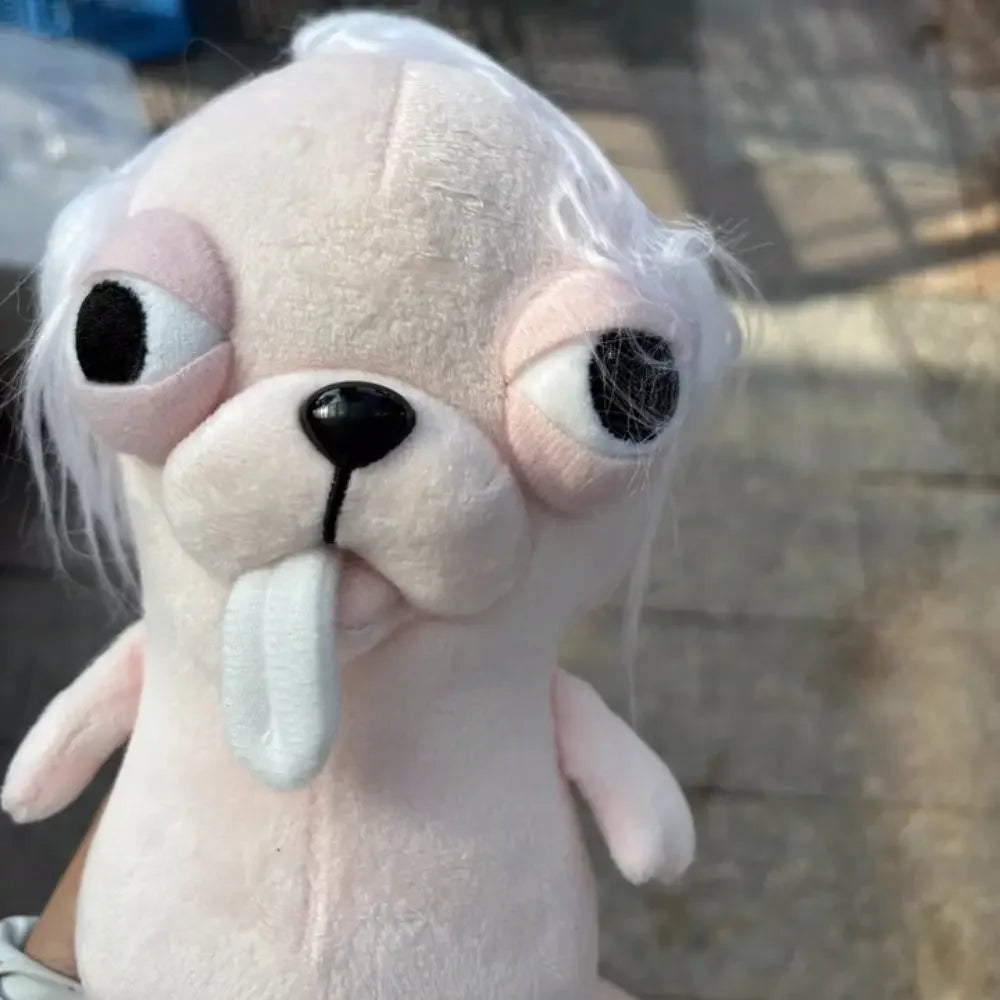 Funny Chihuahua Plush Toy Keychain Pendant Puppy Pet Stuffed Chihuahua Doll Weird Cute Realistic Plush Chihuahua Friend Gift