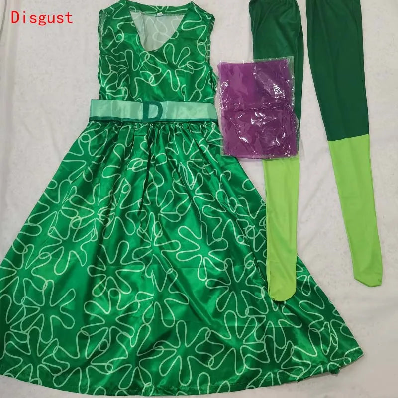Movie Joy Disgust Cosplay Costume for Women Dress Halloween Costume Joy Disgust Outfits for Women Role Play