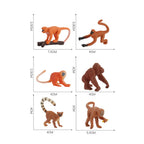 Simulation Mini  Farm Poultry Puppy Crocodile Pegasus Monkey Bird Wildlife Figurine Animal Model Sets Education Kid Toys