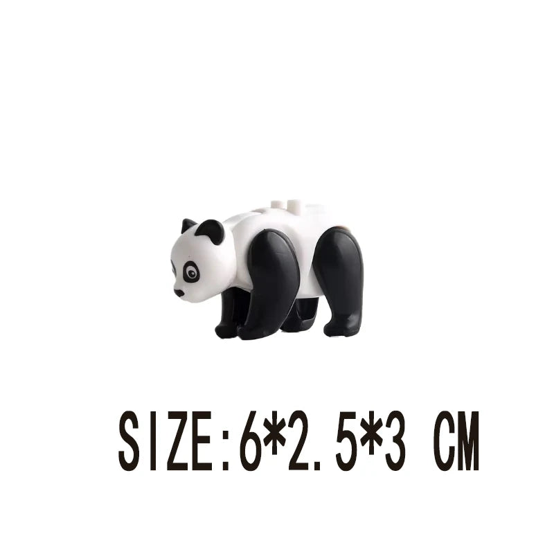 MOC Animal Scene Building Blocks Zoo Ducks Cat Dog Penguin Eagle Dove Wolf Bear Deer Shark Snake Mice Sheep DIY Toys Bricks K055