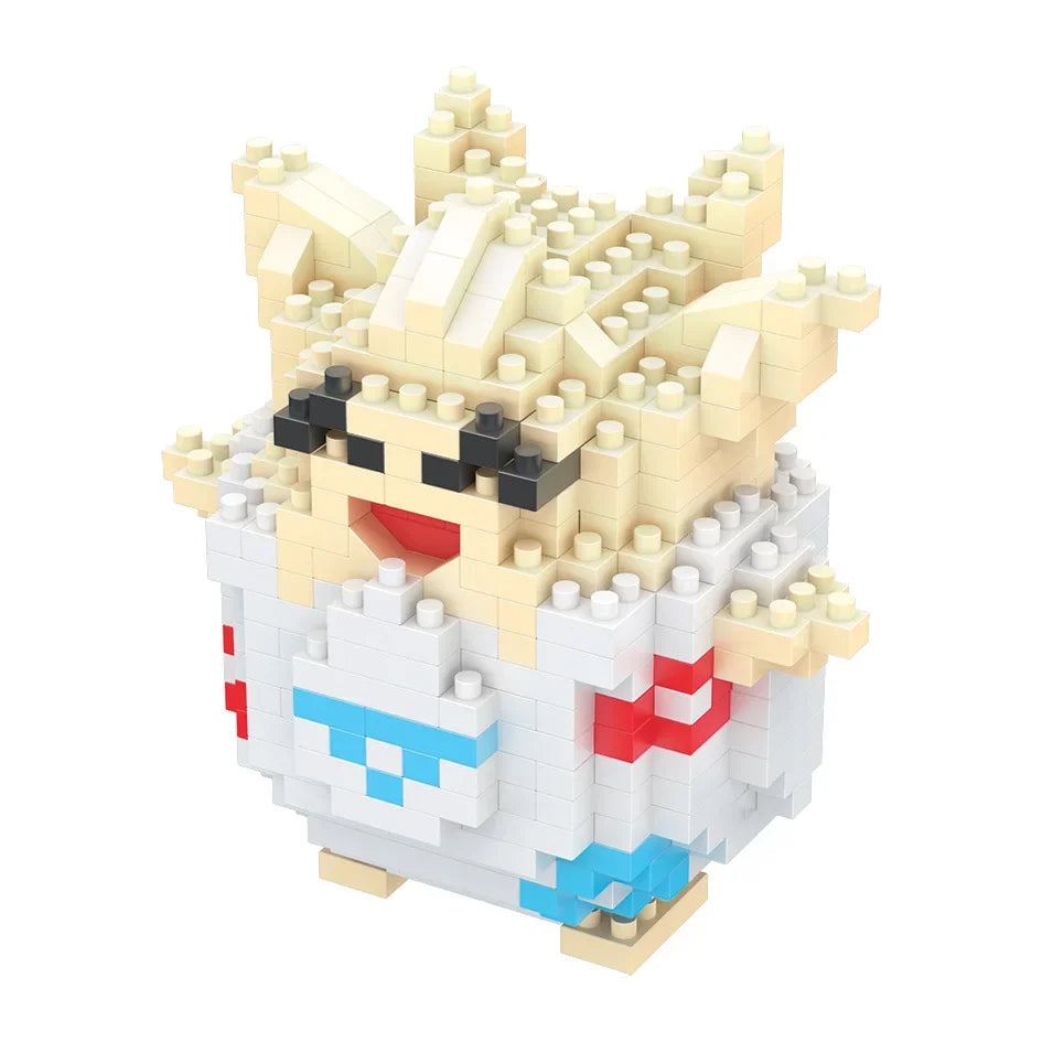 Pokemon Building Blocks Small Cartoon Mini Block Pikachu Charizard Eevee Mewtwo Anime Assemble Action Model Dolls Boys Toys