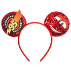 Disney Anime Cars Ears Headbands Women Sequins Bow Hairband Girls Pixar 95 Lightning McQueen Hair Accessories Kids Headwear Gift