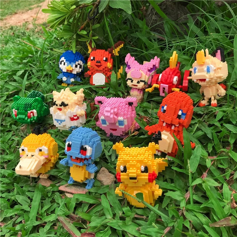 75 Style Pokemon Building Blocks Assembly Anime Picachu Charizard Doll Blastoise Bulbasaur Gengar Bricks Toy for Kid Gift