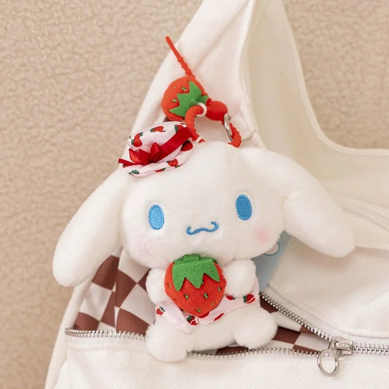 Kawaii Authentic Sanrio Hello Kitty  Kuromi Plush Doll Toys Pendant Cute Plush  Keychain Bag Pendant Christmas Gifts12CM