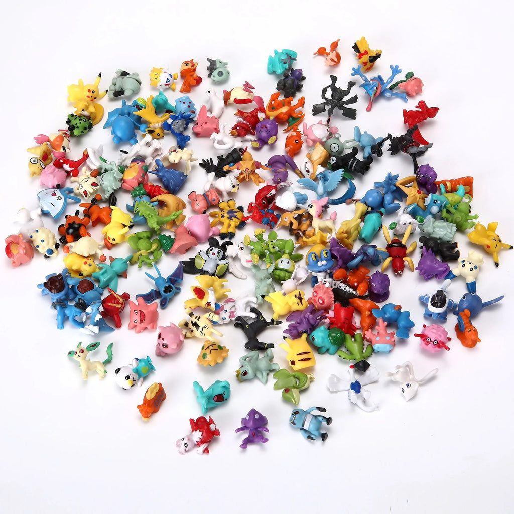 24-144pcs Pokemon Pikachu Action Figure Toys 2-3cm Mini Figures Model Toy Pikachu Anime Kids Doll Birthday Christmas Gifts