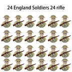 40/set World War II military building blocks National army soldier Character weapon assembly building block Children's toy gifts
