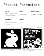 Baby Visual Stimulation Cards Montessori High Contrast Flash Card Infant Gift For Children Cognition Toy